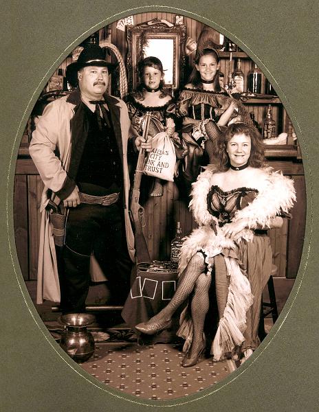 Williams Family in Old West outfits.jpg - 1996 - South Lake Tahoe, CA - The Williams Clan